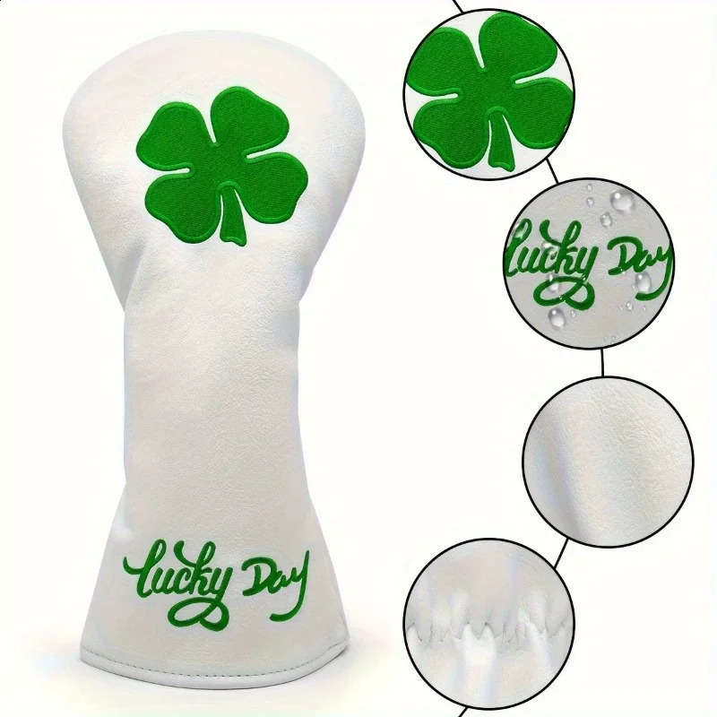 Lucky Clover Golf Club Head Cover - Fits Most Woods Hybrids Stretch Closure Durable Pu Material 260713 - view 7