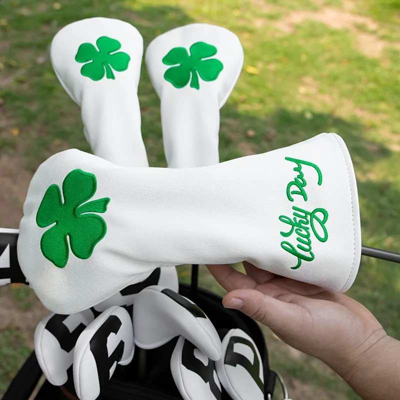 Lucky Clover Golf Club Head Cover - Fits Most Woods Hybrids Stretch Closure Durable Pu Material 260713 - view 3