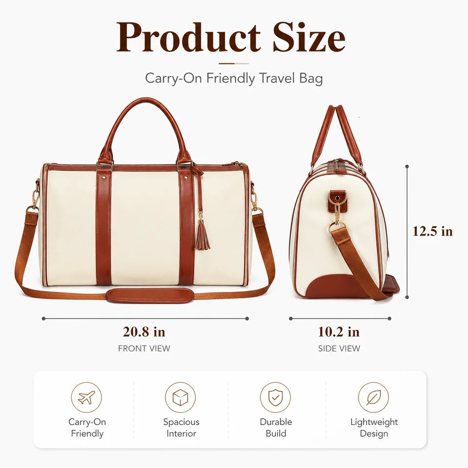 Garment Duffel Bag Travel with Shoe Detachable Strap CarryOn Weekend Business 260707banjia - view 5