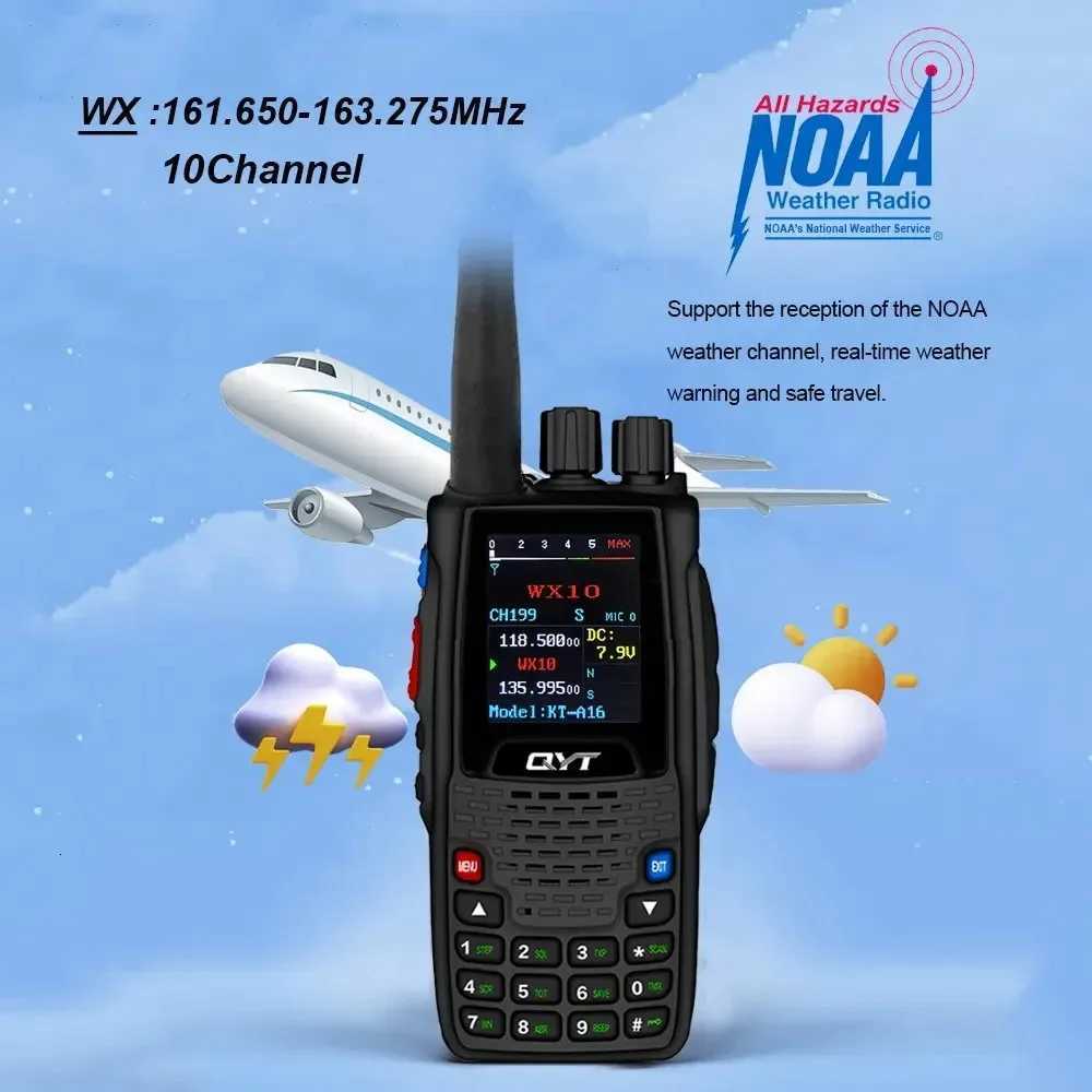 QYT Air Band Transceiver 6W VHF 118-136MHz Walkie Talkie NOAA Weather Color Sn 200 Channels for Aviation Outdoor Use X260715 - view 4