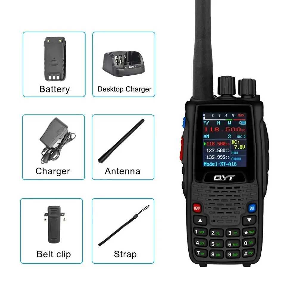 QYT Air Band Transceiver 6W VHF 118-136MHz Walkie Talkie NOAA Weather Color Sn 200 Channels for Aviation Outdoor Use X260715 - view 7