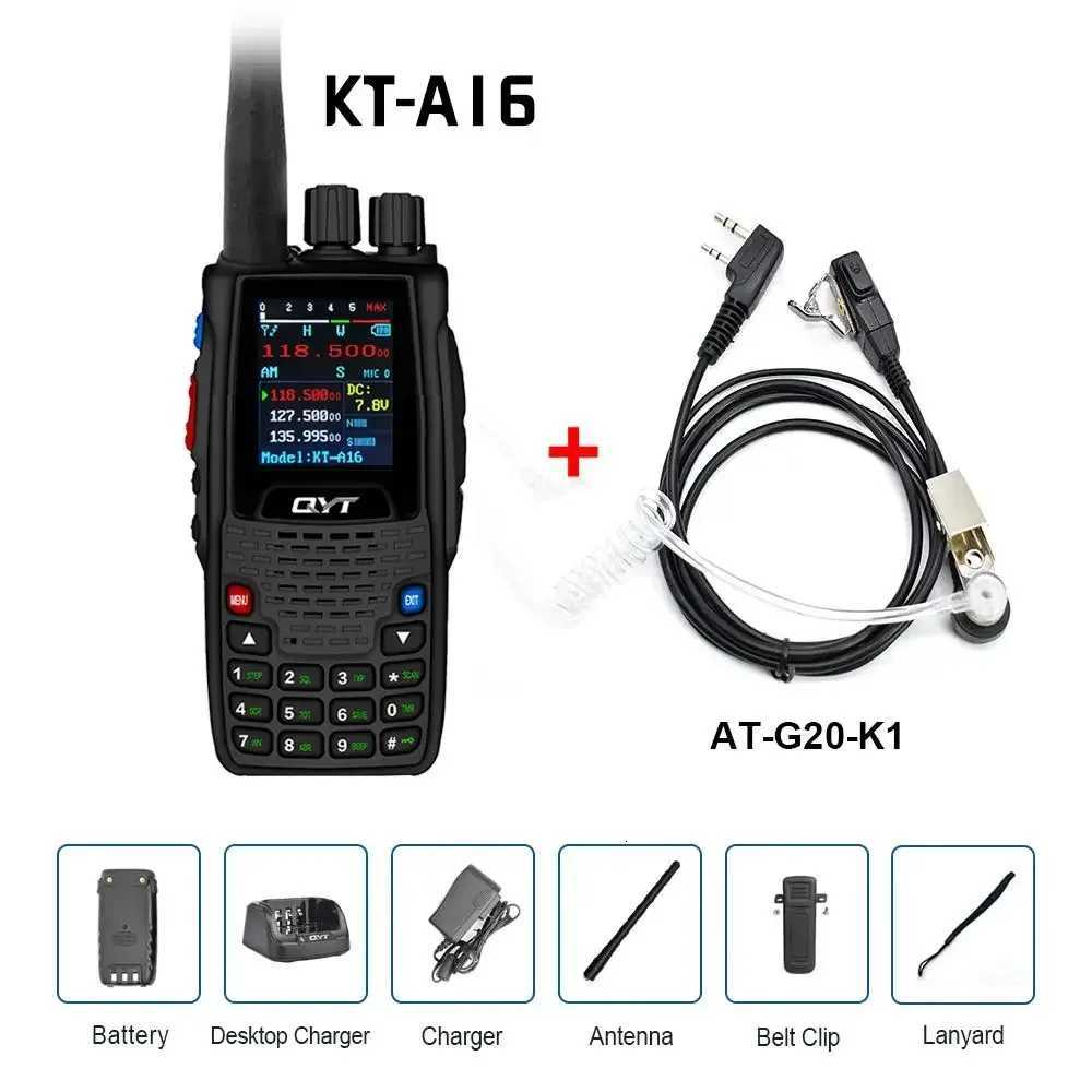 QYT Air Band Transceiver 6W VHF 118-136MHz Walkie Talkie NOAA Weather Color Sn 200 Channels for Aviation Outdoor Use X260715 - view 6