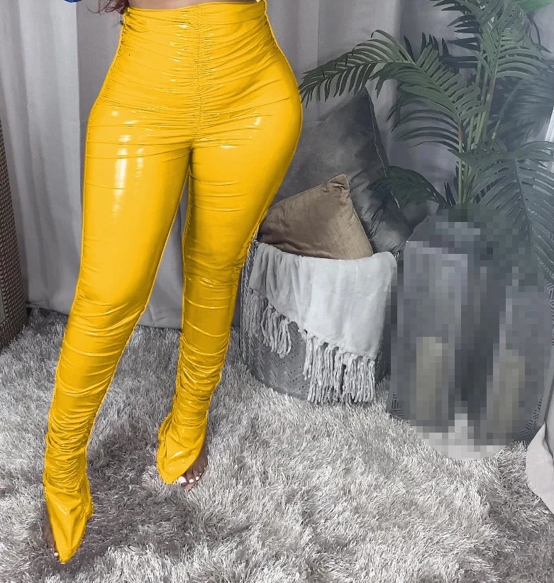 Pants PU Fall Clothes for Women Leather Winter Warming Trousers 260714banjia