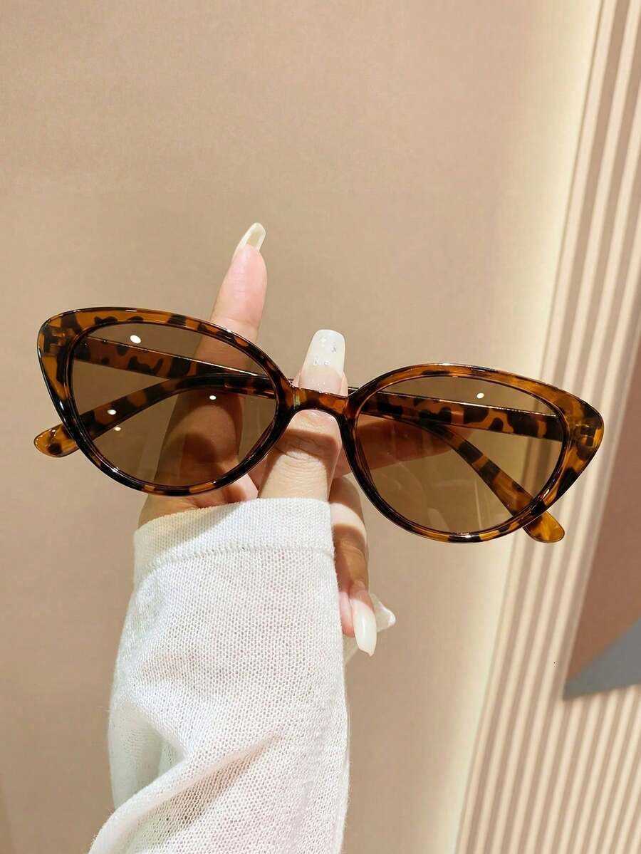 1 Pair Unisex Leopard Print Cat Eye Bohemian Style Fashion Glasses Suitable For Vacation Travel Beach Elegant DesignFashion Decorative GlassesVacatio  - view 7