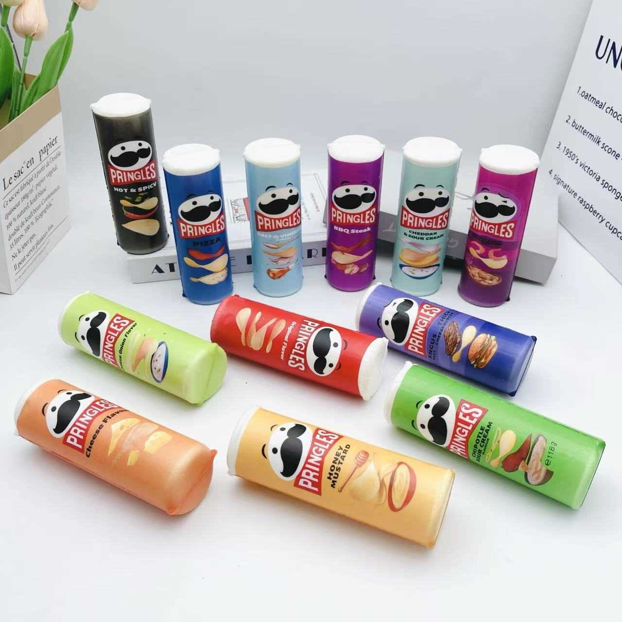 Bottled simulated potato chips slow-rebound squeeze toy food-themed potato chip jar decoration stress-relief PU toy L260714GE6V