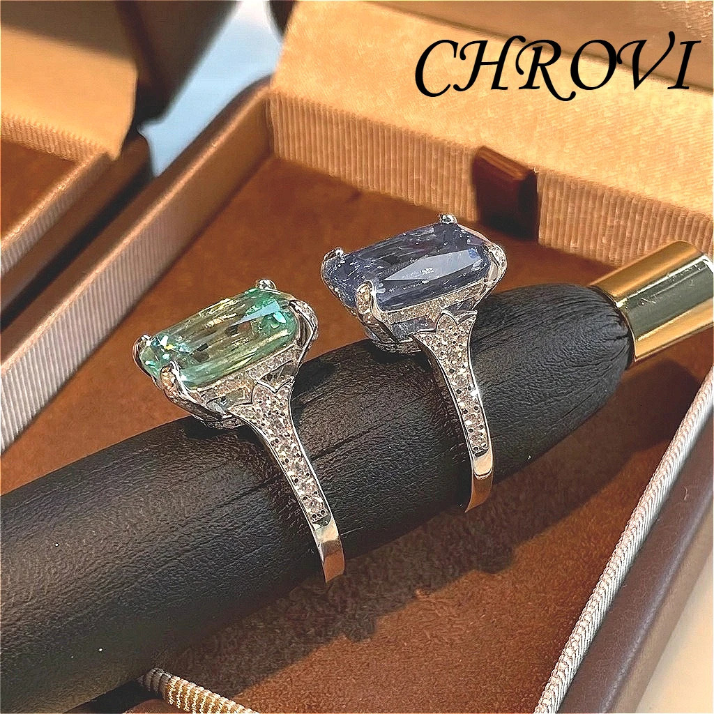 Fashion 925 Sterling Silver y Ice Flower Cut Paraiba Tourmaline Ring - Blue Sapphire Round Diamond Ring for Women 260715 - view 4