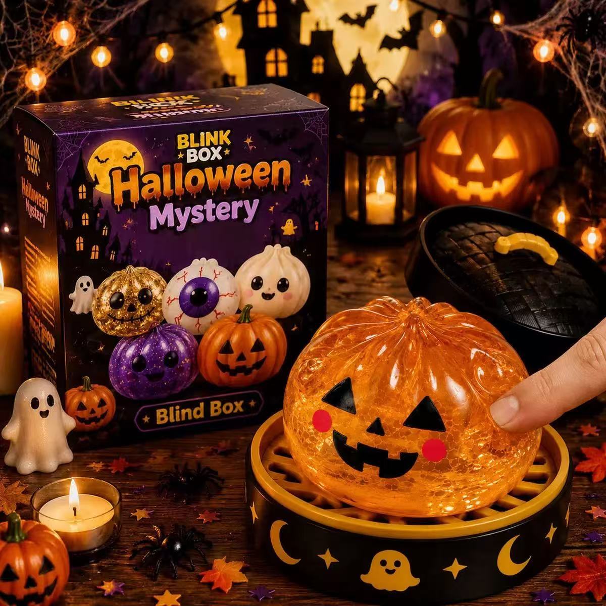 Halloween New Dumpling Squishy 1 Pz Glitter Panino Al Vapore Pizzico Simulazion…