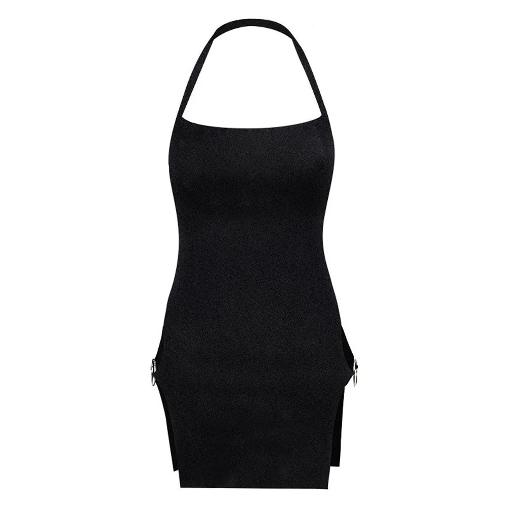 Halter neck circle open fork sexy dress summer vacation wind spice girl short skirt female show thin 260714banjia