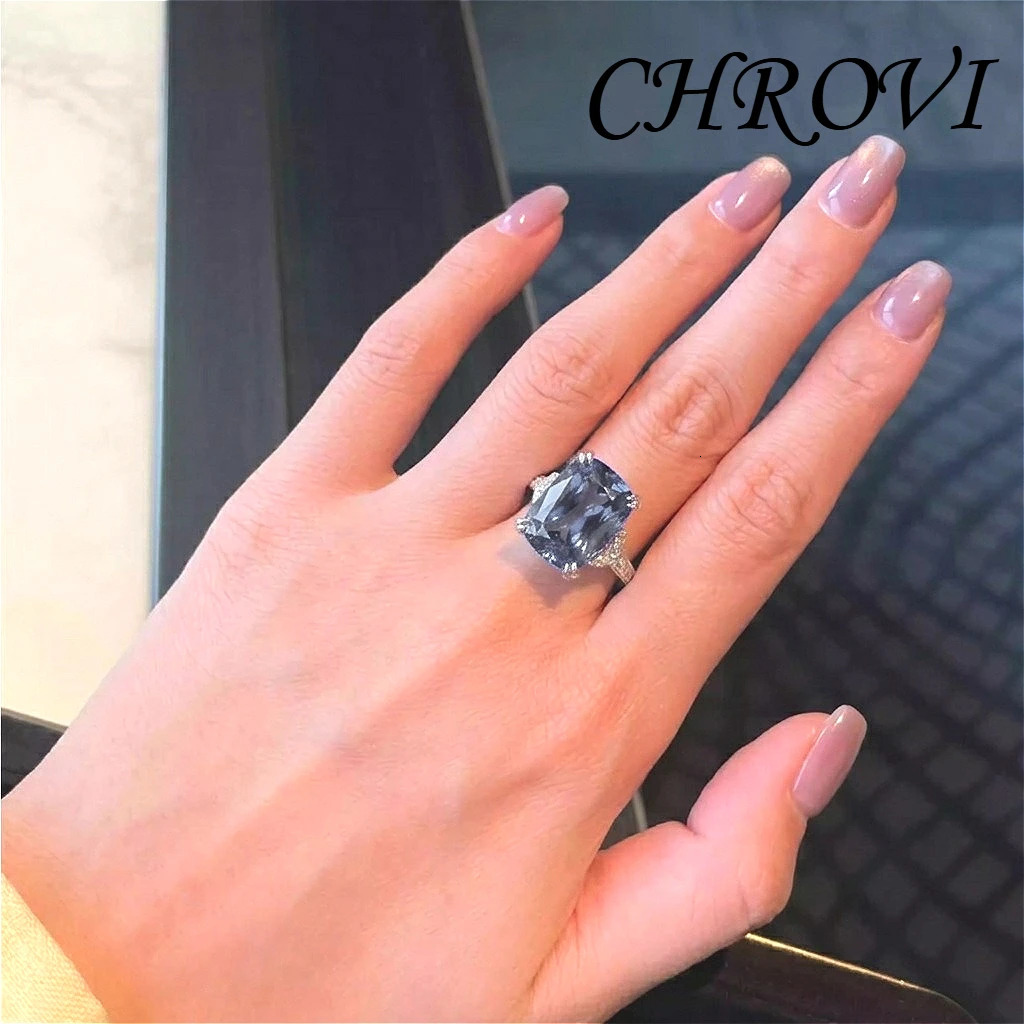 Fashion 925 Sterling Silver y Ice Flower Cut Paraiba Tourmaline Ring - Blue Sapphire Round Diamond Ring for Women 260715 - view 5