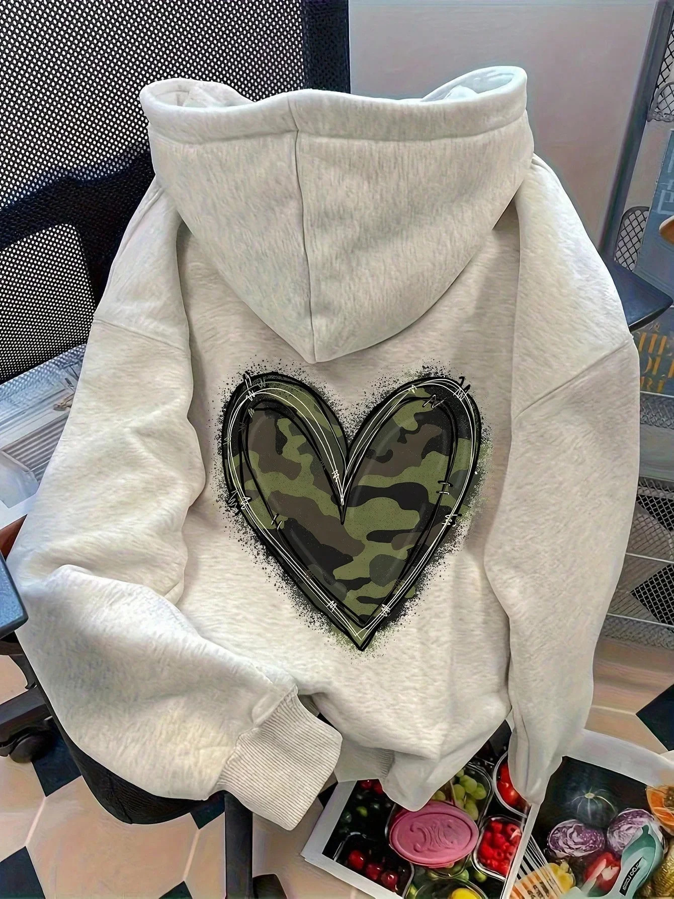 Autumn winter mens and womens kangaroo pocket hooded long sleeved hoodie with multiple prints trendy and fashionable hip-hop 260714 - view 6