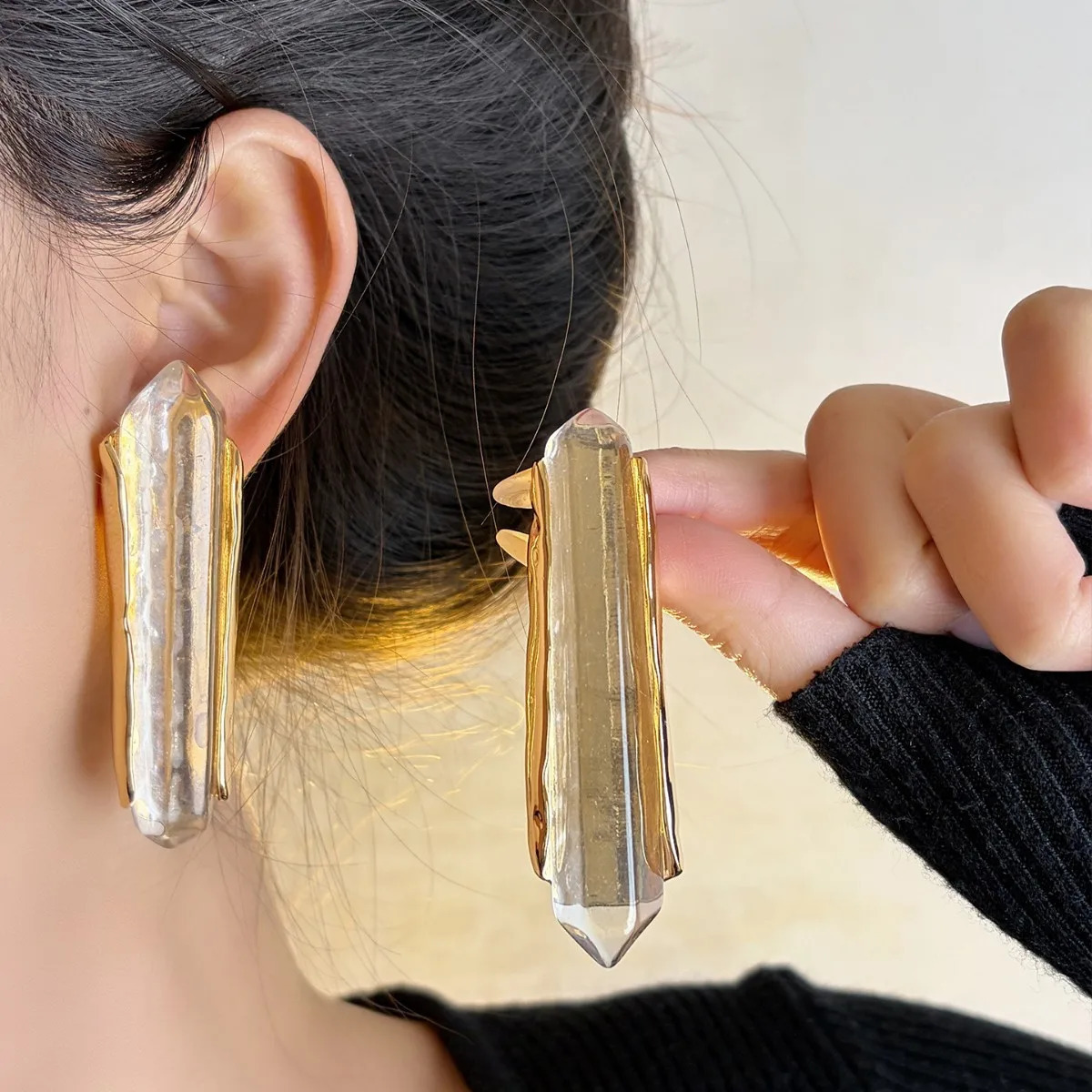 Individuality Ice Cone Resin Earrings Women Geometric Minimalist Exaggerated Style Earrings y Banquet Party Accessories 260715 - view 4