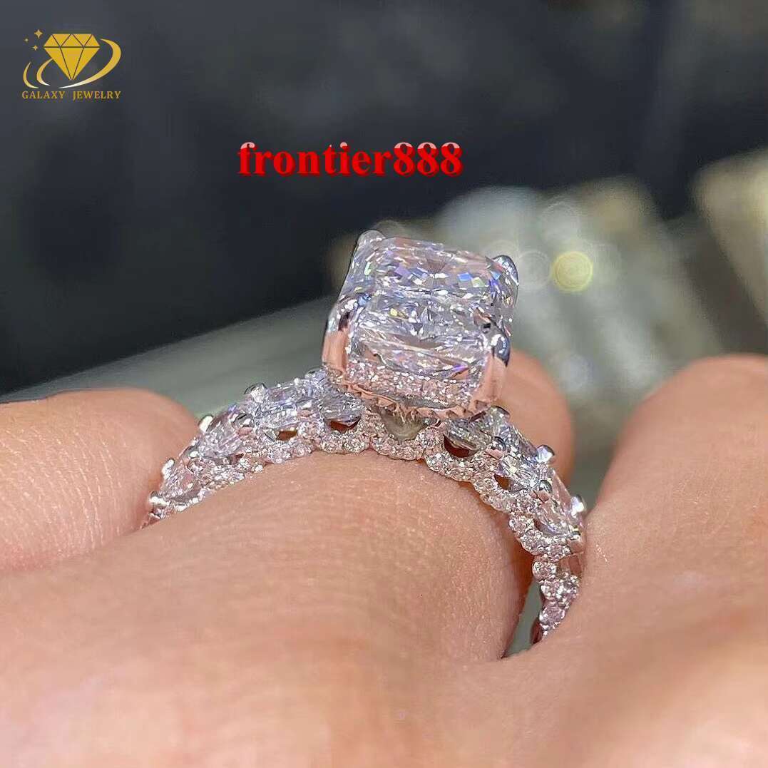 Luxury Wedding Ring 6ct 7ct 5ct Moissanite Lab Grown Diamond Ring Baguette Emerald Cut 925 Sterling 10k 14k 18k Engagement Ring - view 3