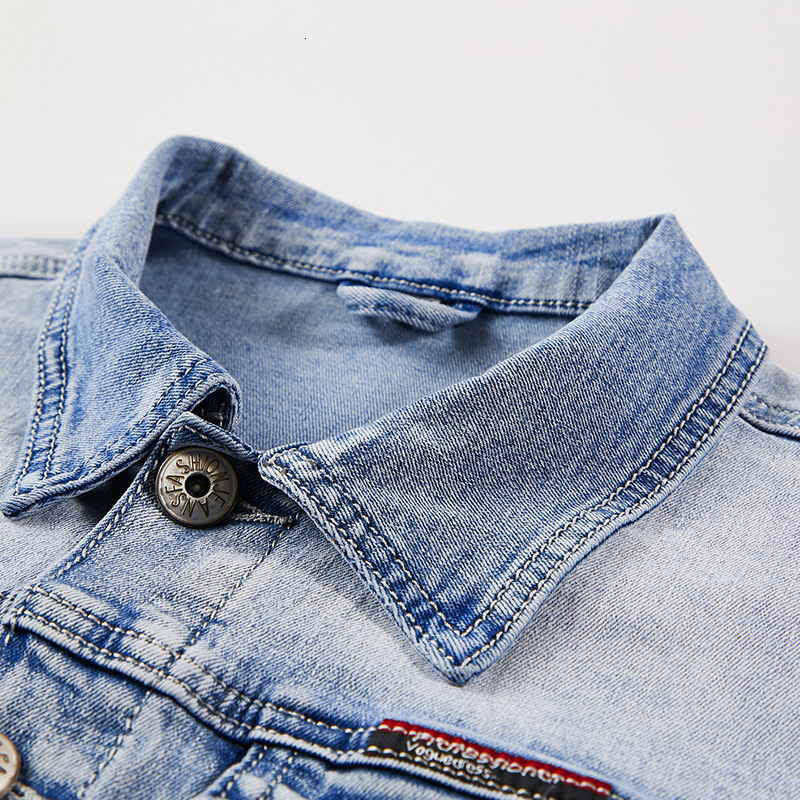 Spring/Autumn Mens Denim Two Piece Set Vintage Product Jacket Pencil Pants Fashion Jacket Jeans Matching Set Mens 240824 - view 5
