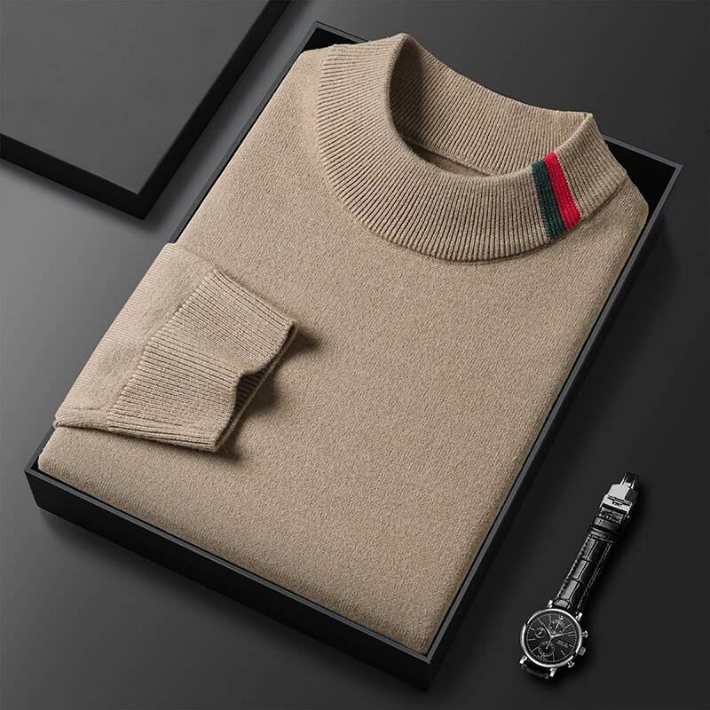 High End Brand Embroidered Round Neck Sweater Men's Autumn Winter European Trend Personalized Jacquard Casual Knitted Pullover - view 6