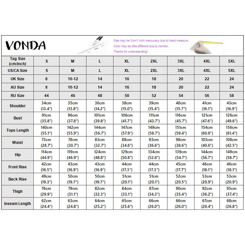 Summer Sleeveles Jumpsuits Fashion VONDA Solid Color Wide Leg Pants OL Work Party Overalls Playsuits Streetwear 260714banjia