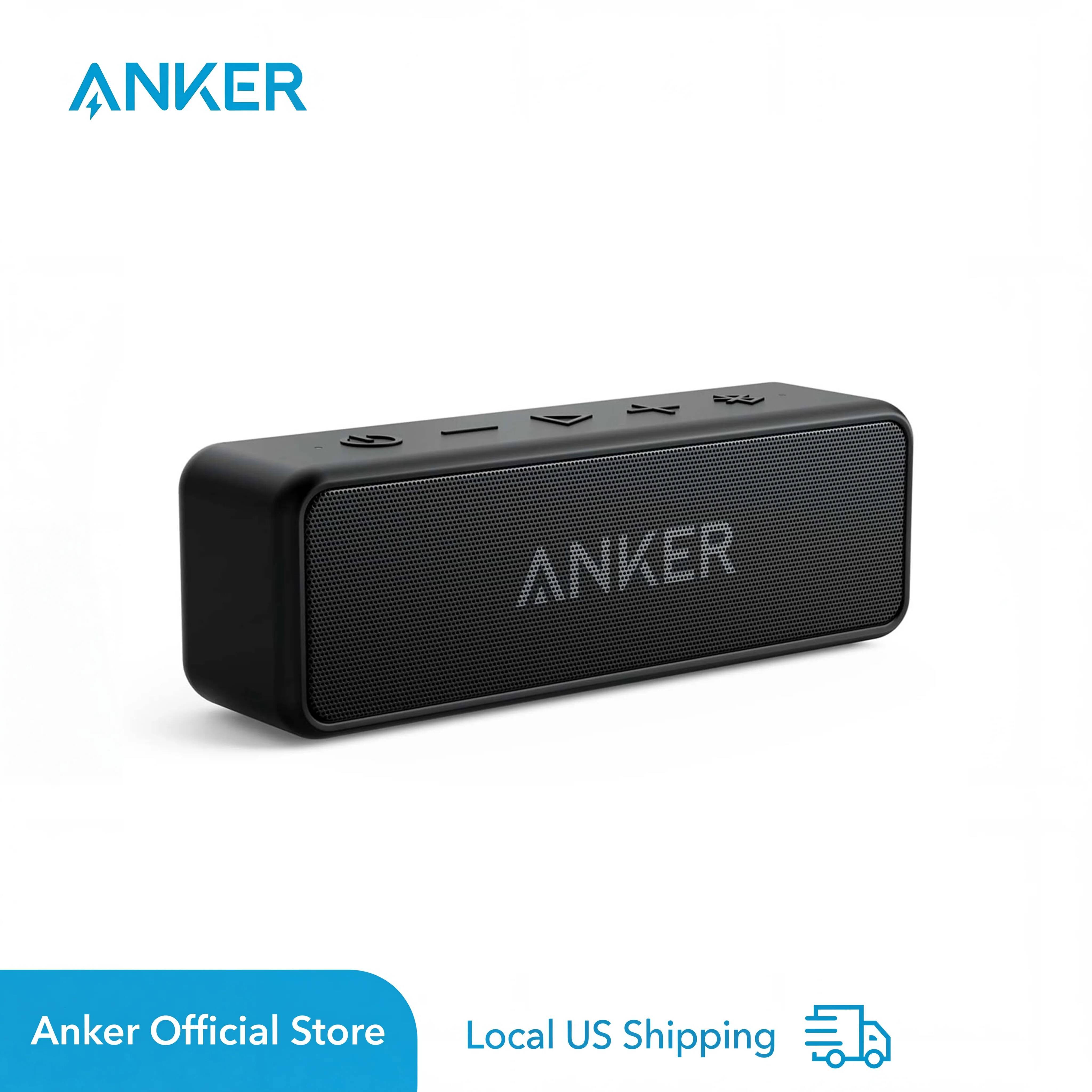 Anker Soundcore 2 Portable Speaker with Stereo Sound, Bluetooth 5, IPX7 Waterproof, 24-Hour Playtime (Refurbished) W260715