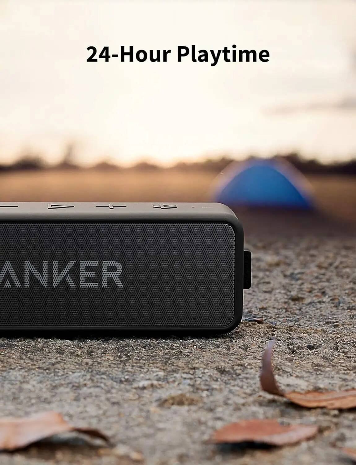 Anker Soundcore 2 Portable Speaker with Stereo Sound, Bluetooth 5, IPX7 Waterproof, 24-Hour Playtime (Refurbished) W260715 - view 6
