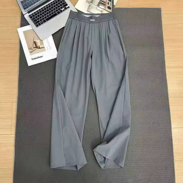 2026 Loose Casual Women's Summer High Waist and Thin Yoga Pants Breathable Drape Straight Mouth Wide Leg Sweatpants J260715 - view 3
