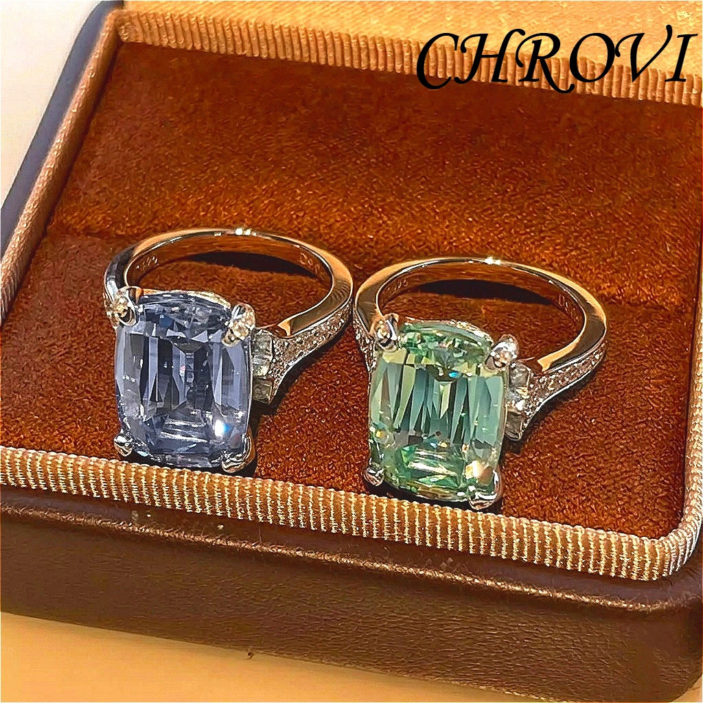Fashion 925 Sterling Silver y Ice Flower Cut Paraiba Tourmaline Ring - Blue Sapphire Round Diamond Ring for Women 260715 - view 3