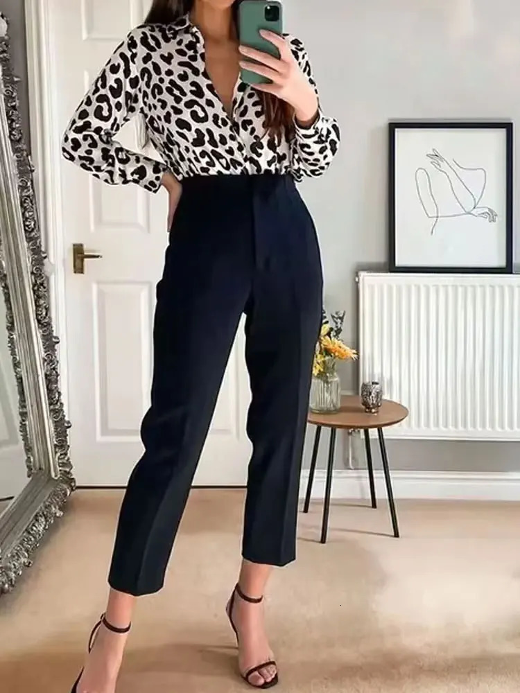 High Waist Solid Pants for Women Casual Basic Ankle Trousers with Pockets Zipper Fly Office Wear Pantalones Mujer 260714banjia
