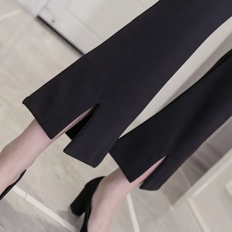 Lace Summer Cropped Bell Pants Woman Flared Suit Women Black Elegant Fashion Flare Leggings Casual Elasticity Loose Sexy 260714banjia