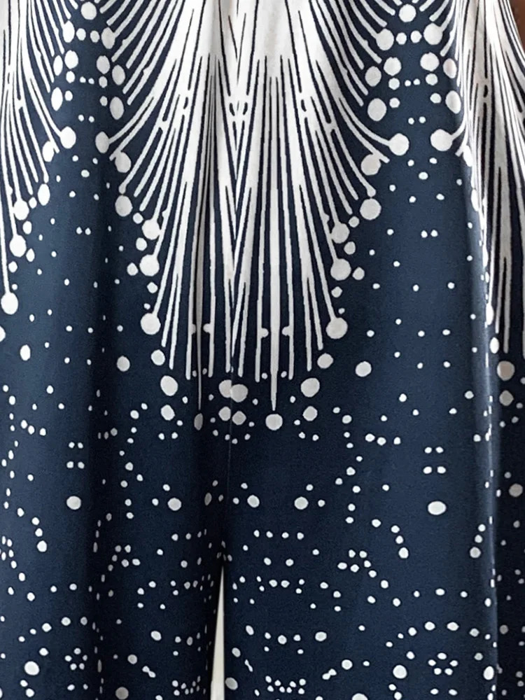 Womens Off the Shoulder Slingback Long Length Drawings Print JumpsuitFall Sleeveless Jumpsuit For holiday outfit 260714banjia