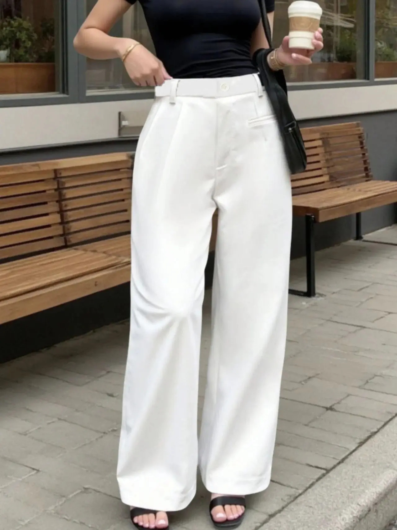 Elegant and fashionable womens clothing casual outdoor sports slimming versatile autumn winter pants without belt y260714banjia