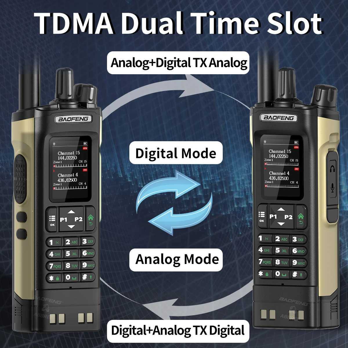 BAOFENG DMR DM-32 Digital Walkie Talkie GPS Dual Mode Analog TDMA Dual Time Slot Air Band APRS Digital Call For UV-32 Ham Radio X260715 - view 4