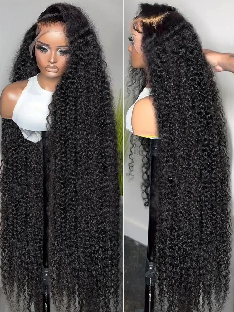40 Inch 13x6 Hd Deep Wave Lace Frontal Wig For Women Brazilian PrePlucked Jerry Deep Water Wave Curly Lace Front Human Hair Wigs
