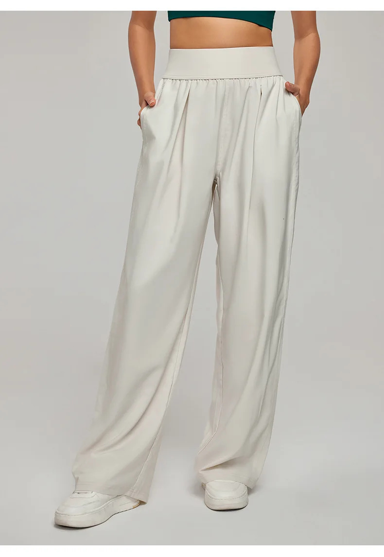 High Waist Wide Leg Yoga Pants for Women Straight Loose Casual Trousers Breathable Lightweight Sports Spring Summer 260714banjia