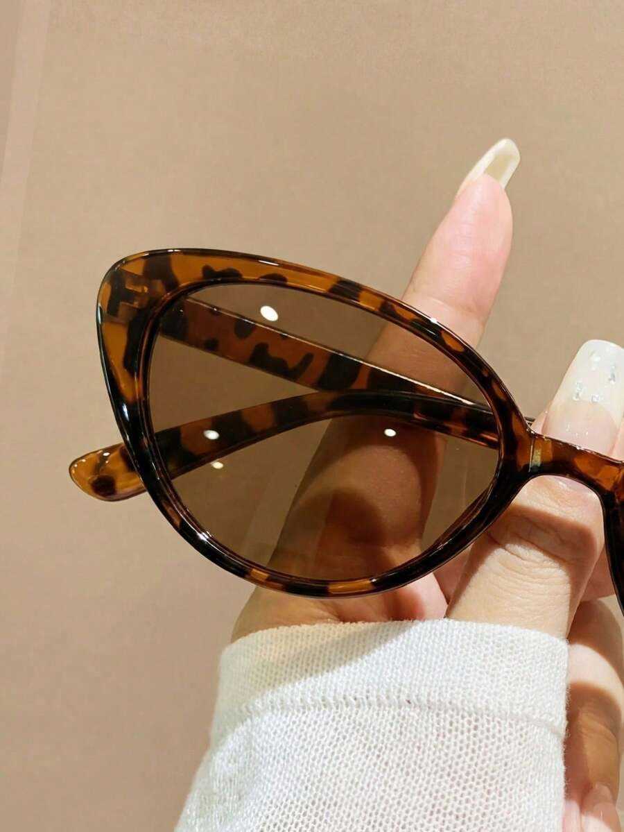 1 Pair Unisex Leopard Print Cat Eye Bohemian Style Fashion Glasses Suitable For Vacation Travel Beach Elegant DesignFashion Decorative GlassesVacatio  - view 6