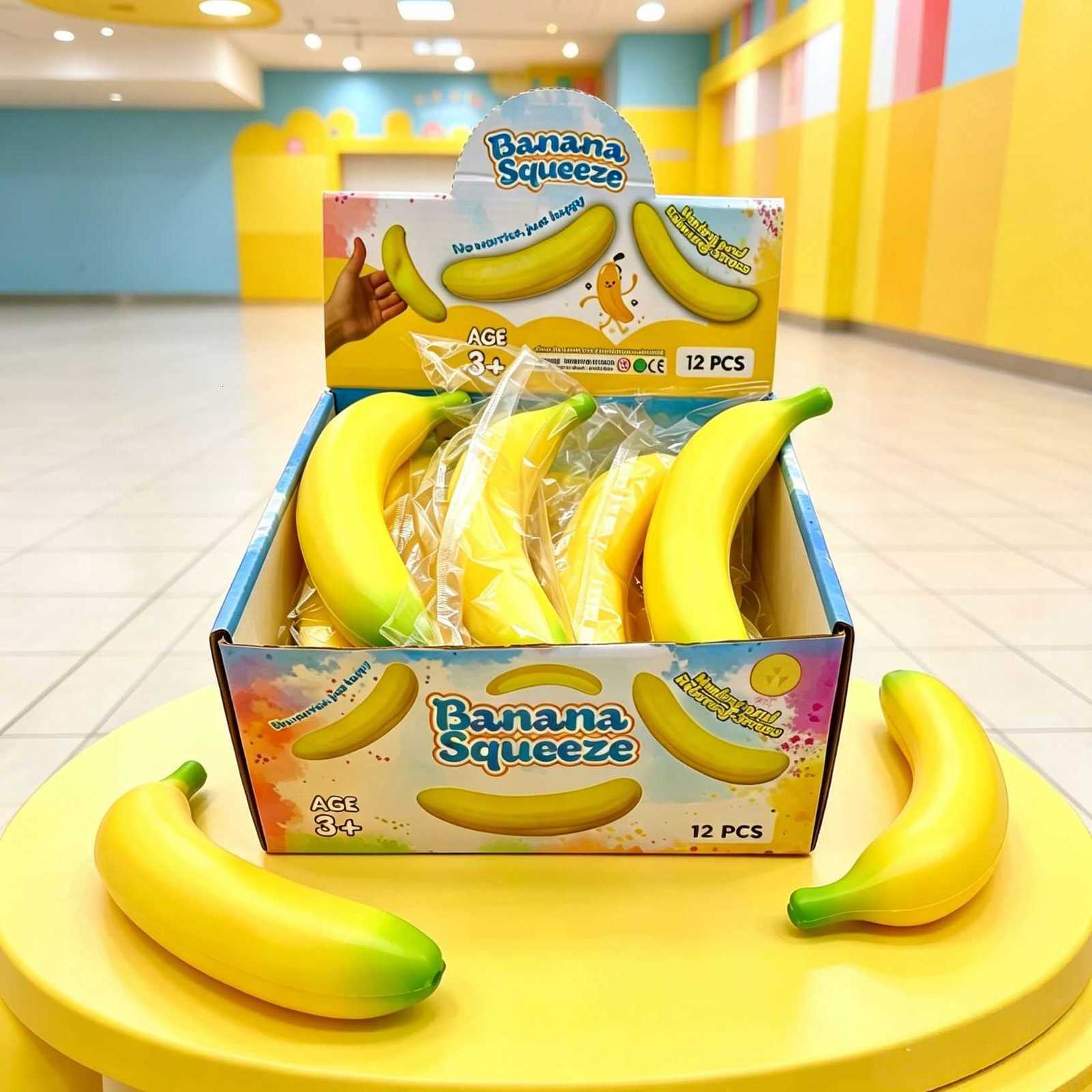 Simulated Banana Squishy Toy - Slow Rebound Stress Relief Toy Soft and Cute Sticky to the Touch L260714HIDD