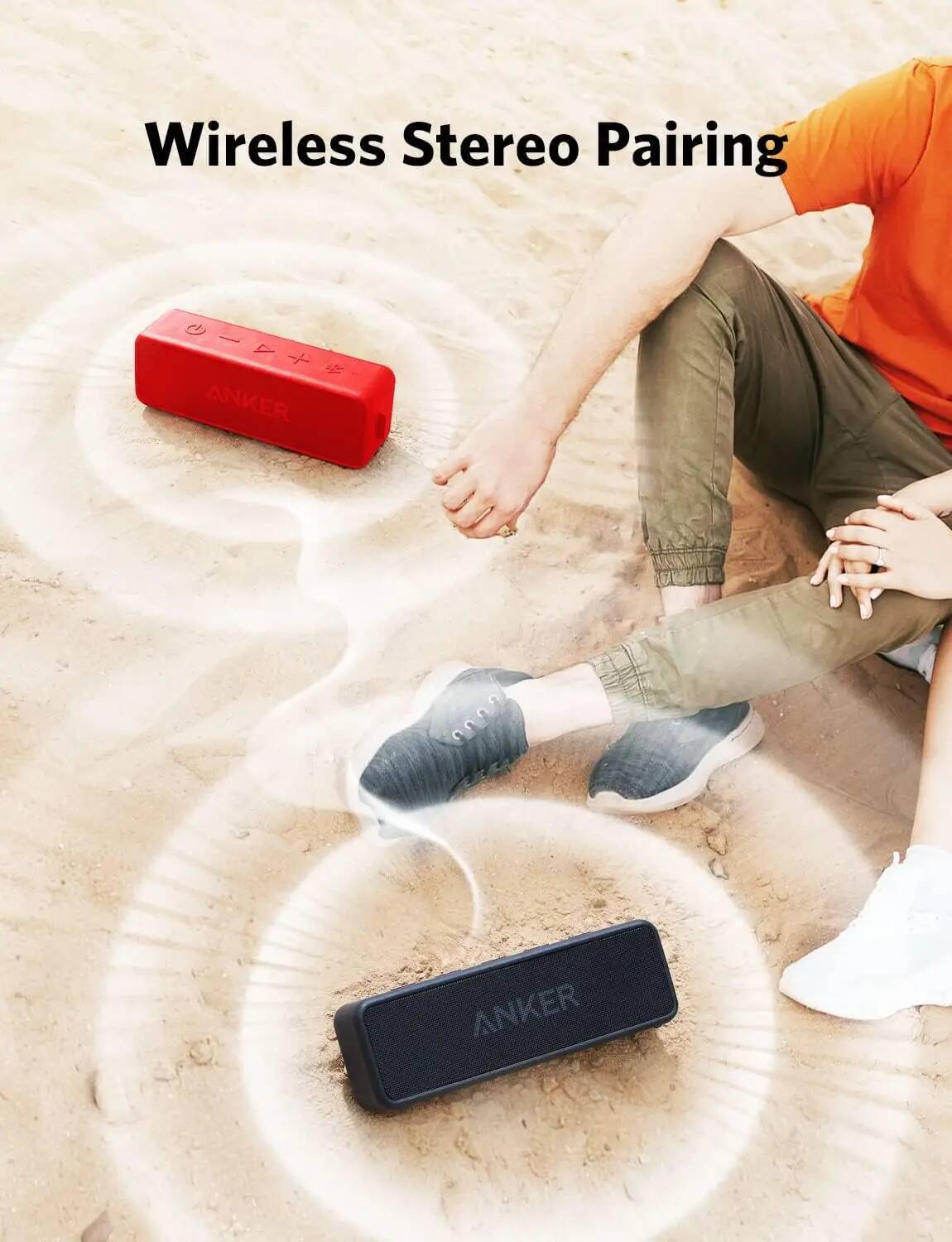 Anker Soundcore 2 Portable Speaker with Stereo Sound, Bluetooth 5, IPX7 Waterproof, 24-Hour Playtime (Refurbished) W260715 - view 4