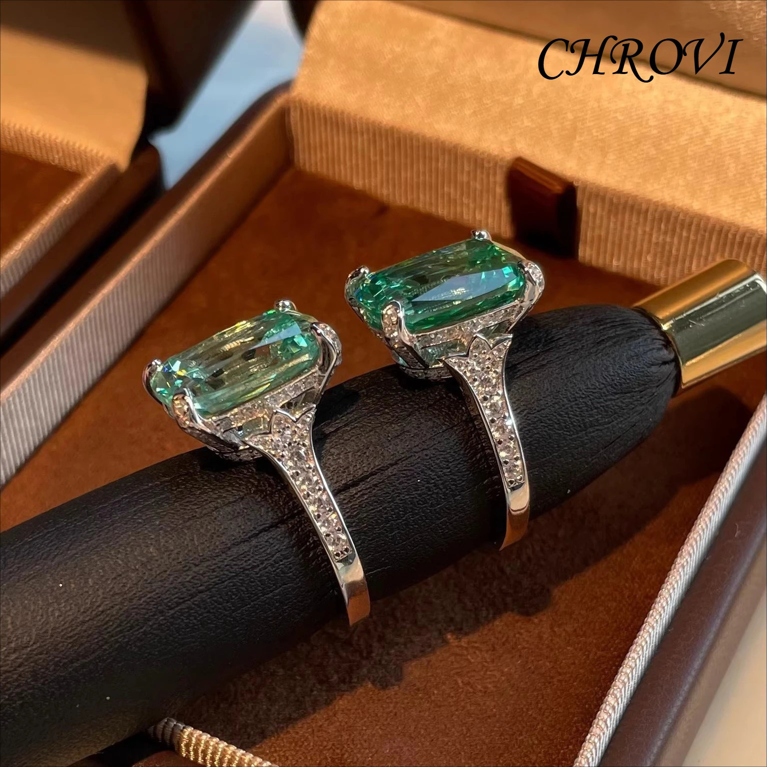 Fashion 925 Sterling Silver y Ice Flower Cut Paraiba Tourmaline Ring - Blue Sapphire Round Diamond Ring for Women 260715 - view 7