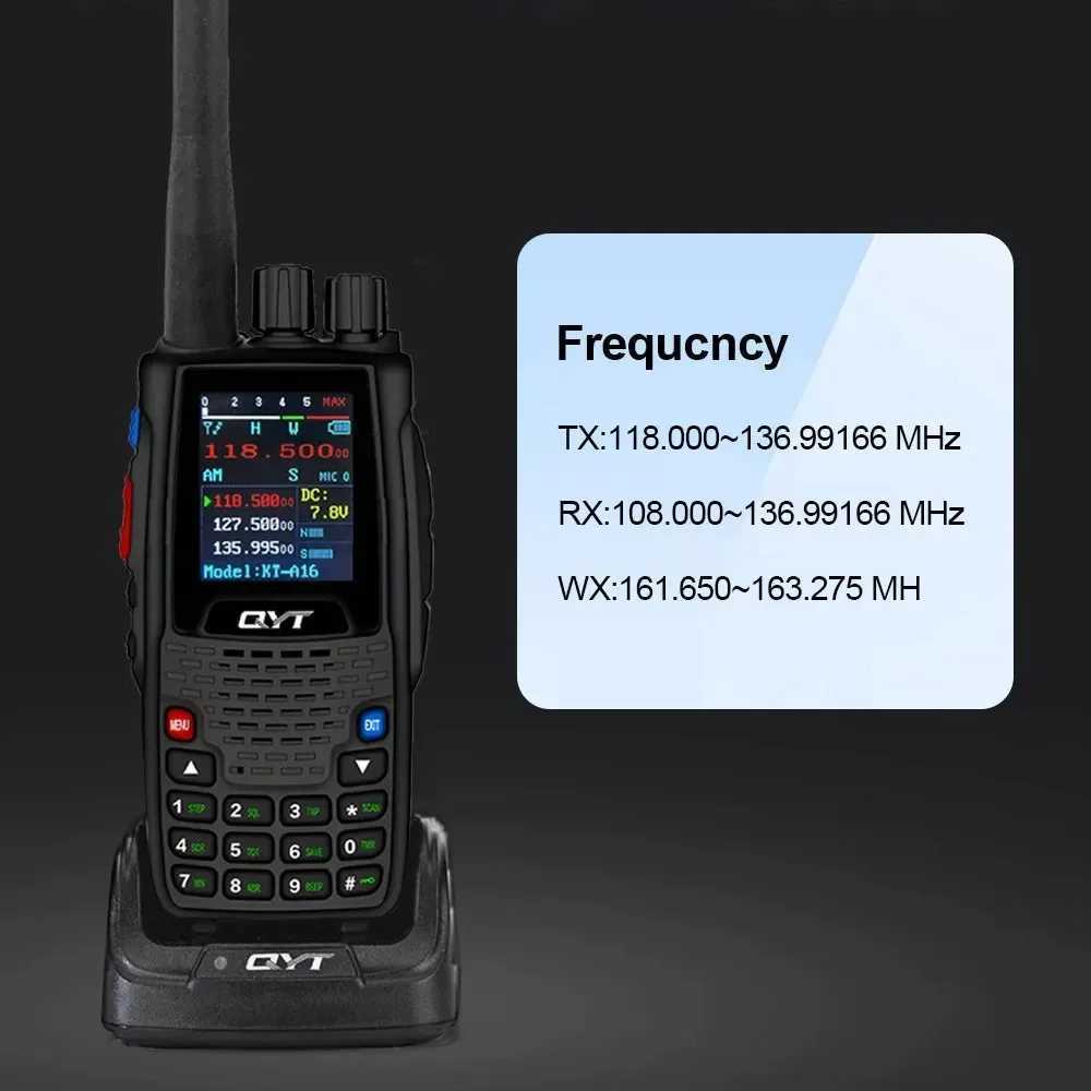 QYT Air Band Transceiver 6W VHF 118-136MHz Walkie Talkie NOAA Weather Color Sn 200 Channels for Aviation Outdoor Use X260715 - view 3
