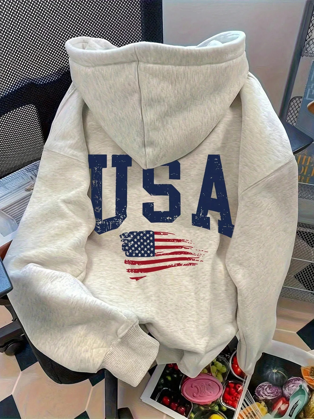 Autumn winter mens and womens kangaroo pocket hooded long sleeved hoodie with multiple prints trendy and fashionable hip-hop 260714 - view 5
