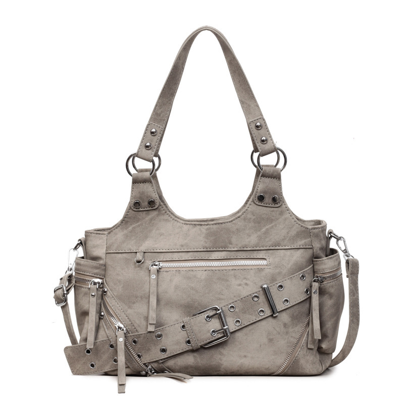 2025 Korean niche handbag vintage style for trendy girls single shoulder underarm large capacity commuter crossbody tote bag dhmallking - view 6