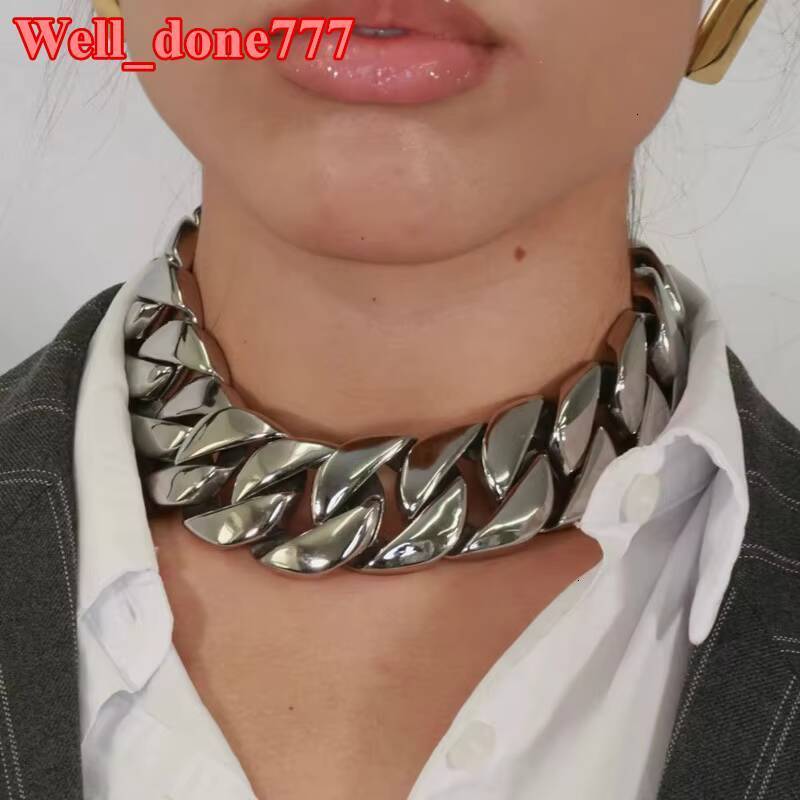 Wholesale Necklaces for Women New Arrival Fine Jewelry Chunky Gold Main Character Cuban Chain Choker Necklace for Women - view 7