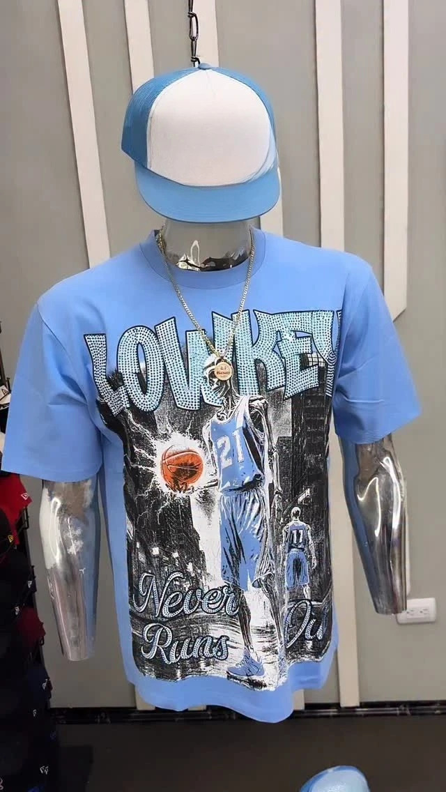 2026 High Street Fashionable Red Short-Sleeves Pattern Printed Basketball Player Pattern Cool Flash Lettern T-Shirts 260714 - view 3