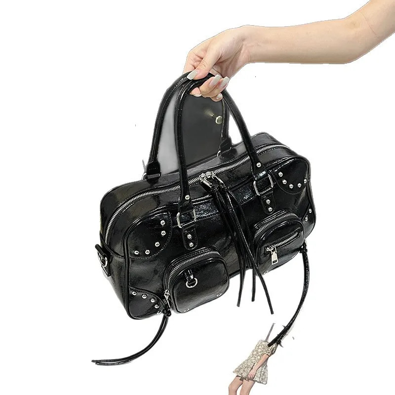 Summer Y2K Shoulder Bags Vintage Gothic Women Shoulder Crossbody Bags Large Capacity Leather Purse Handbags 260714 - view 5