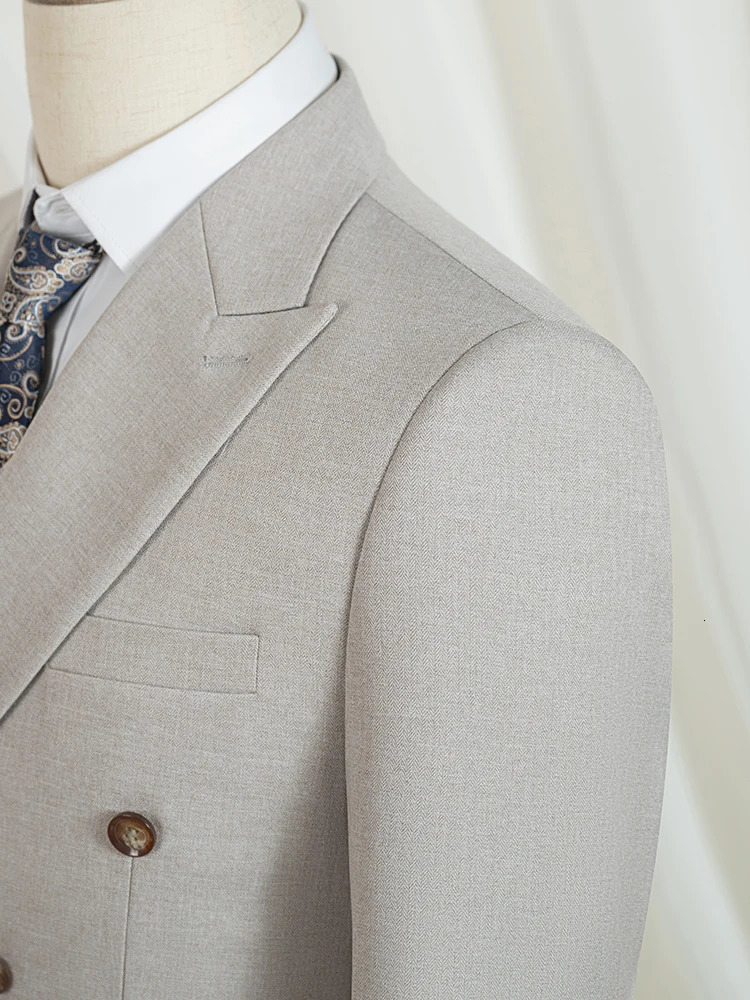 ST Cassy Light Brown Elegant Man Suits High Quality Two-Piece Dress Wedding Party Outfit for Man Blazer y Man Dinner Suit 260715 - view 5