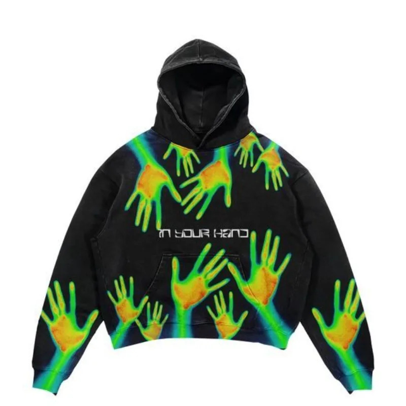 Rock American Style Sweatshirts for Men Loose Hip Hop Y2k Clothes Korean Harajuku Fashion Simple Man Hoodies Novelty And In 260715CJ - view 3