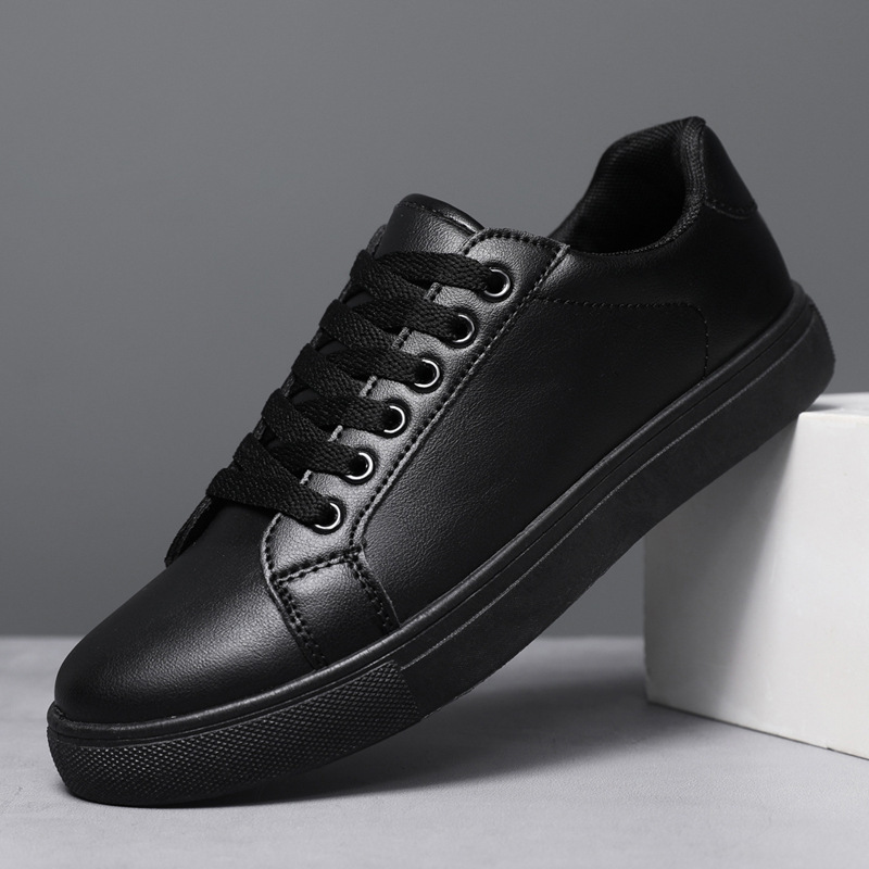 Summer New Men's White Sneakers Korean Style Fashionable Casual Trendy Versatile Large Size Soft Leather Shoes For Men - view 9