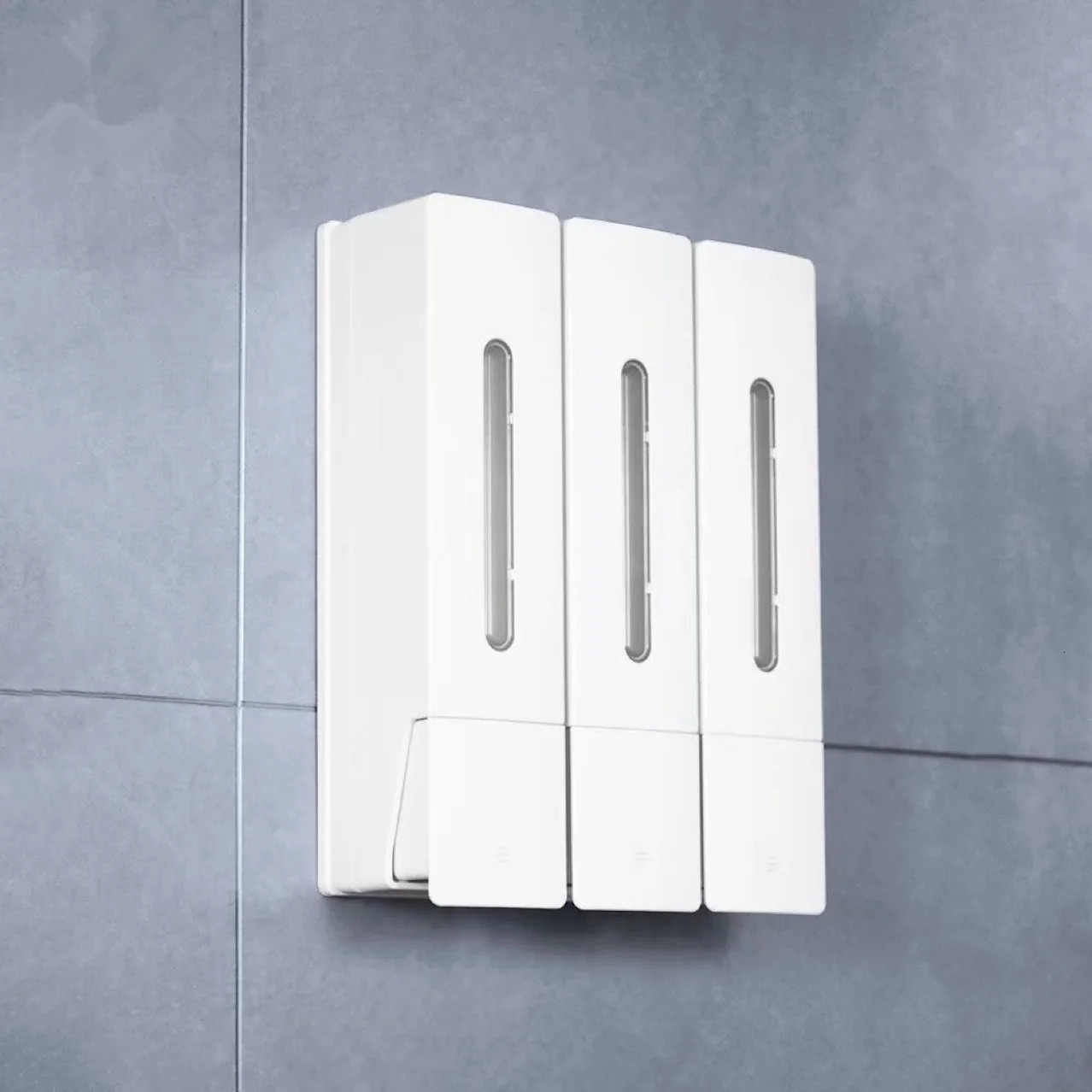 Double Head Wall-mounted Manual Soap Dispenser Shampoo el Household Bathroom Punch-free Soap Dispenser 400ML Large Capacity 260715BJ - view 4
