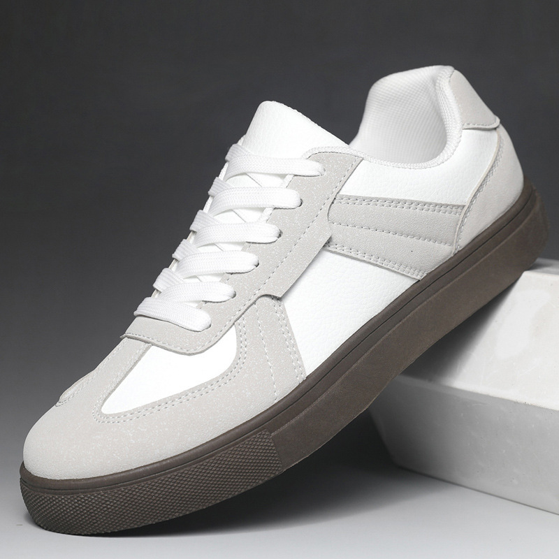 Summer New Men's White Sneakers Korean Style Fashionable Casual Trendy Versatile Large Size Soft Leather Shoes For Men - view 8