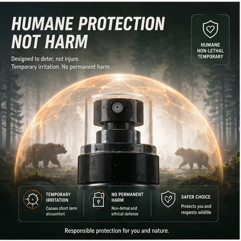 100ml Wildlife Repellent Spray Safety Lock Bear Dog Deterrent Pepper Oil NonLethal Camping Outdoor Hiking Forest Animal Gear 260716 - view 5