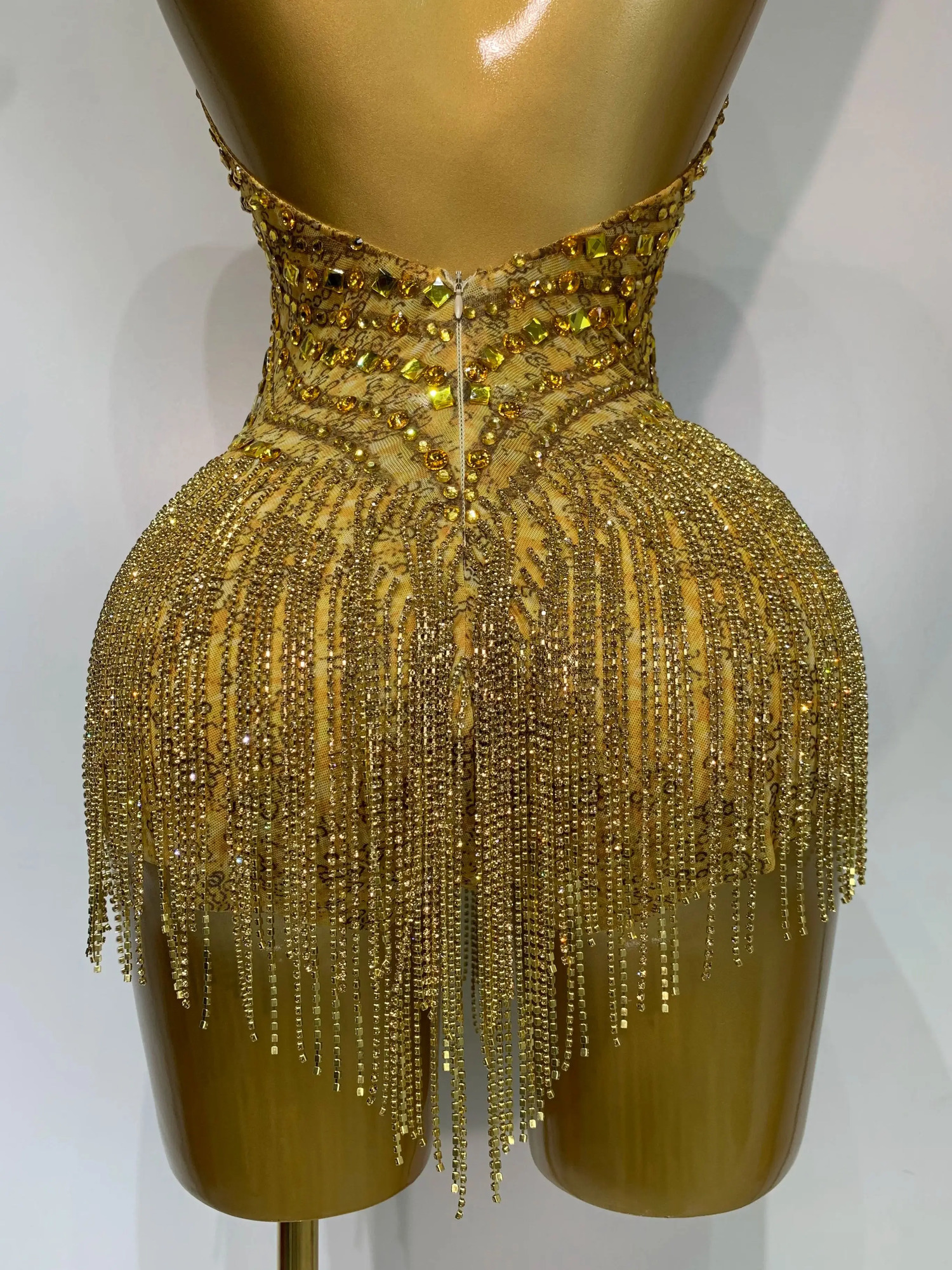 Women Sexy See Through Stretch Bodysuits Birthday Dancer Performance Wear Mesh Rhinestone Nightclub wife Outfit 260715 - view 7