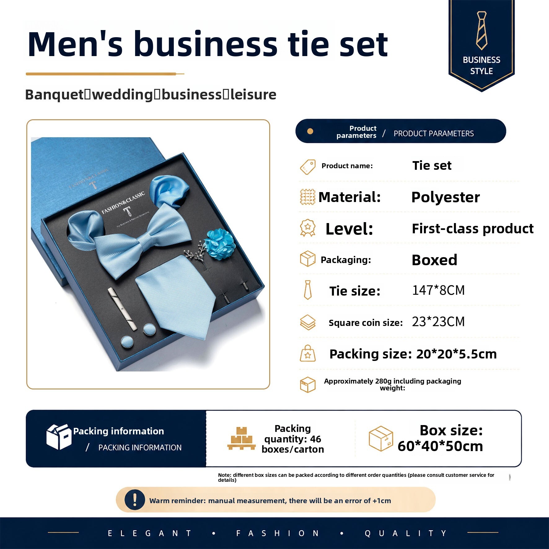 8 piece bow tie set in high end gift box packaging formal business and wedding occasions men's ties available for wholesale - view 5