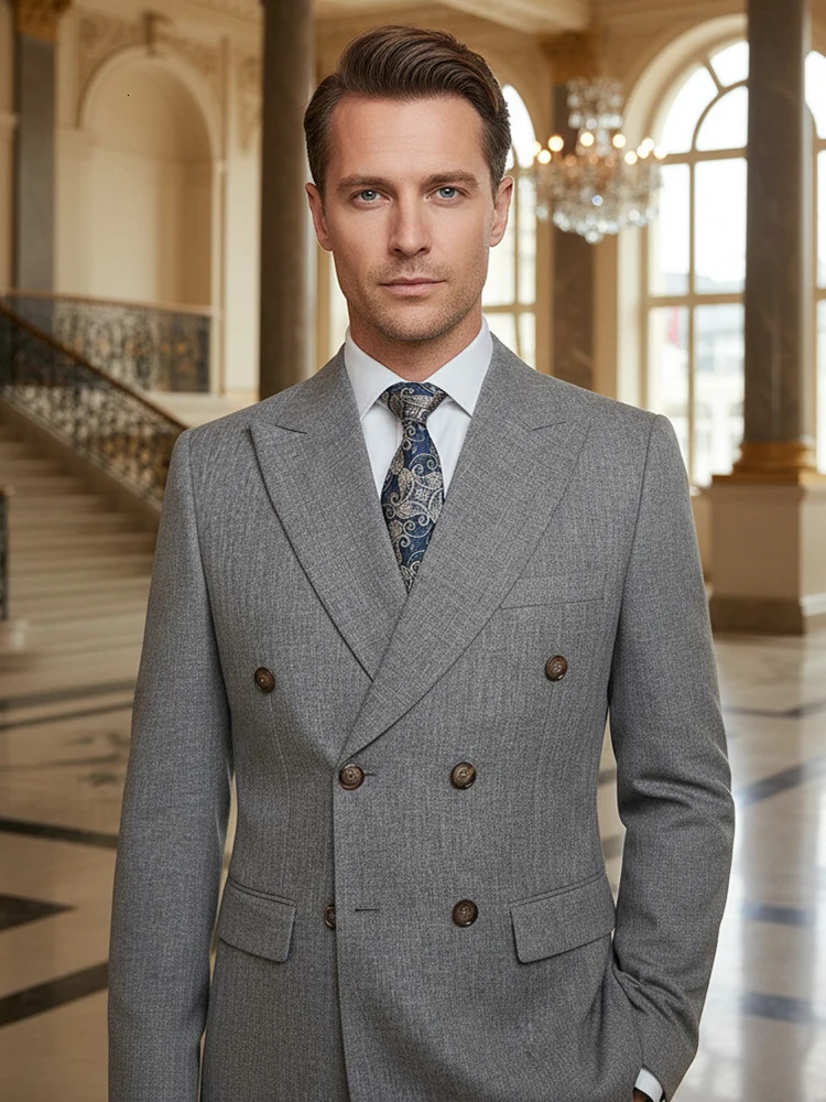 ST Cassy Light Brown Elegant Man Suits High Quality Two-Piece Dress Wedding Party Outfit for Man Blazer y Man Dinner Suit 260715 - view 3