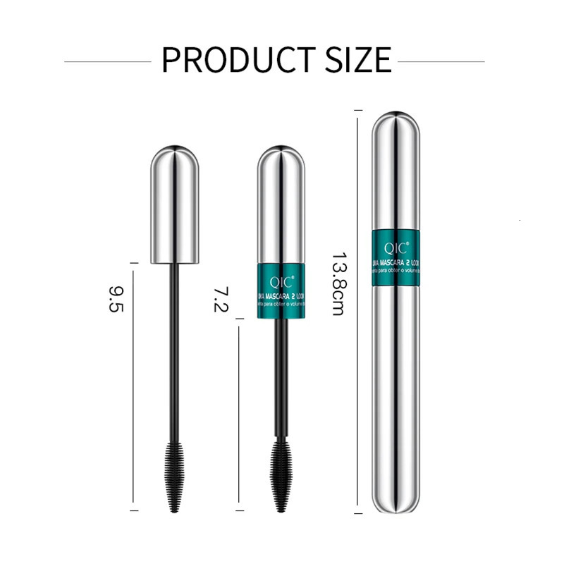 2 In 1 Double-ends 4D Silk Fiber Eyelash Mascara Quick Dry Waterproof Thick Curling Rimel Maquiagem Silver Tube Eyelas 260715 - view 4